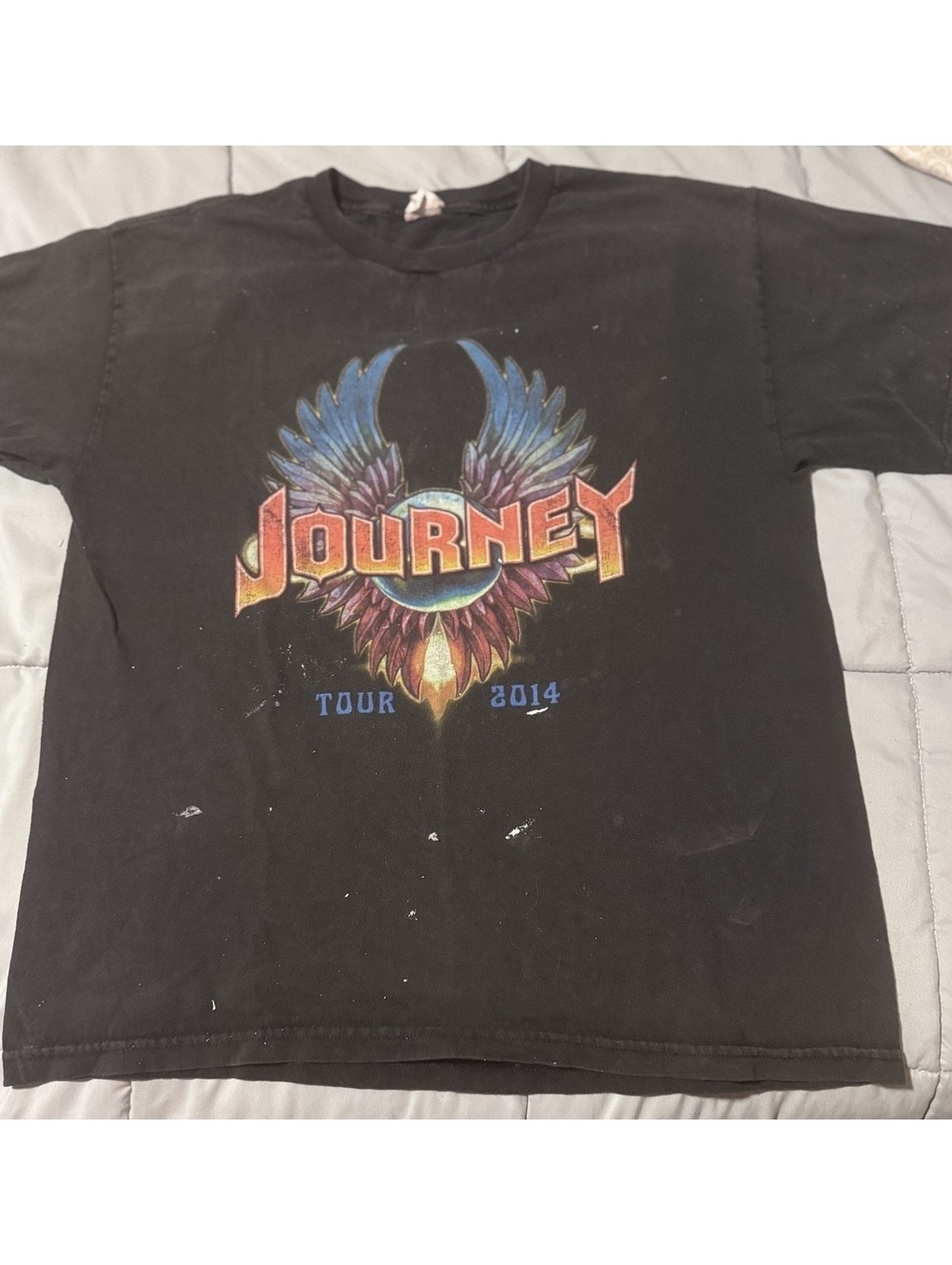 Journey 2014 Tour T Shirt Large Black Graphic Band Rock Concert Tee L
